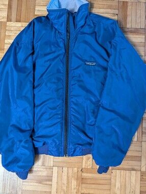 Vintage Patagonia Shelled Synchilla Fleece-Lined Jacket Blue Youth Size 11/12